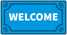 welcome mat sippio blue